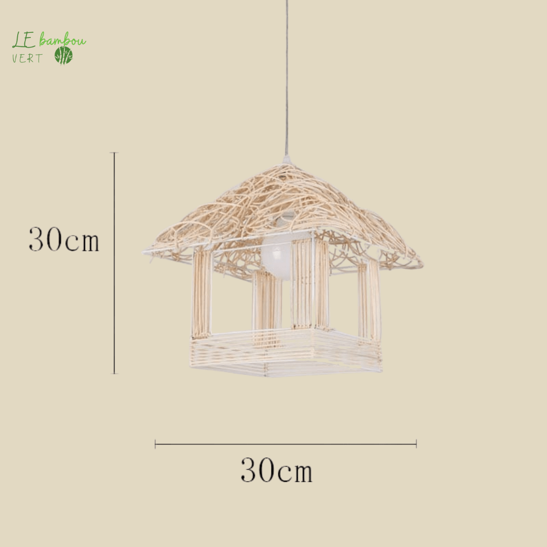Plafonnier Bambou style Maison de Paille 1005004295843089-House 1-No Bulb le bambou vert